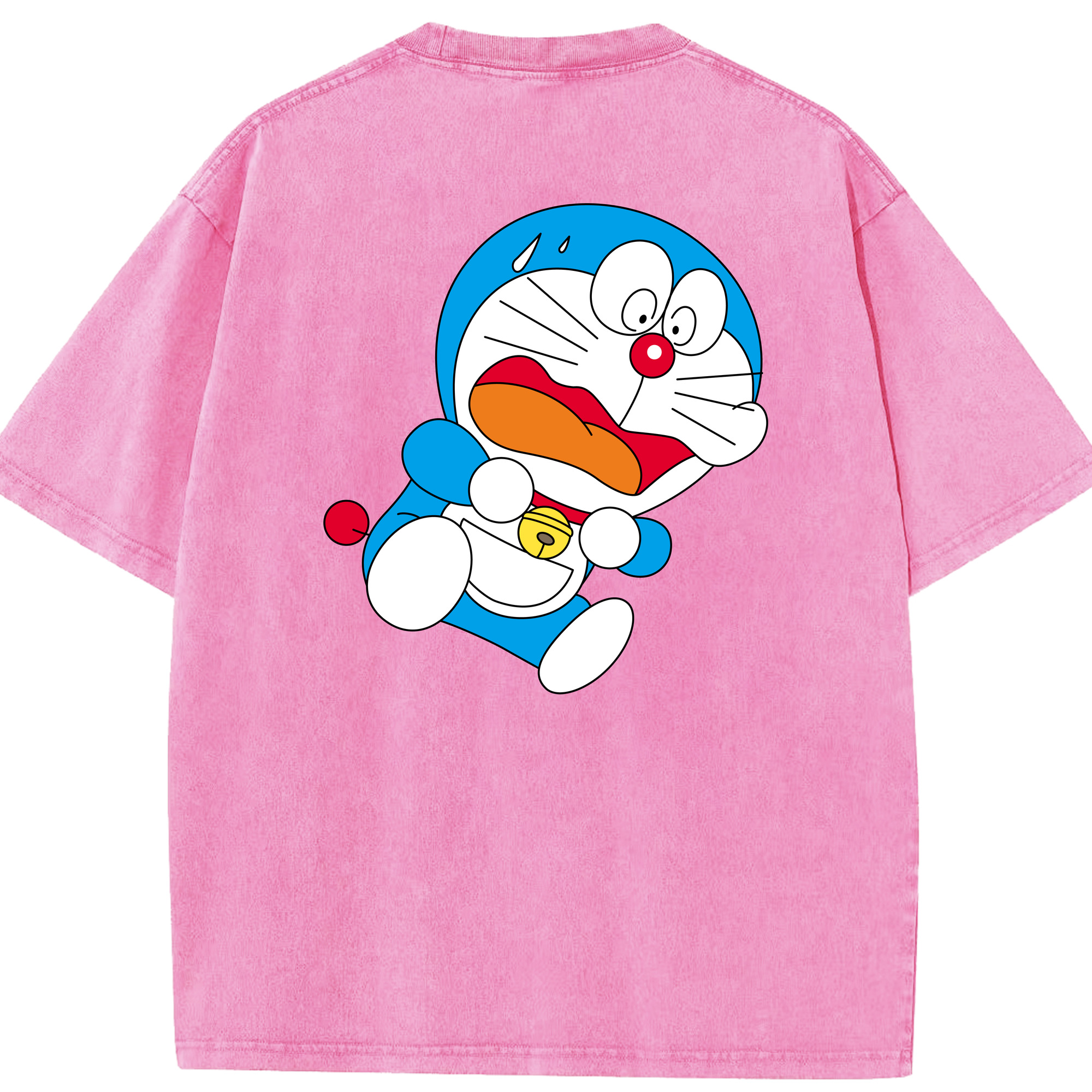 （画像用） ドラえもん Doraemon 綿100% ヴィンテージ風 半袖Tシャツ（背面プリント）
